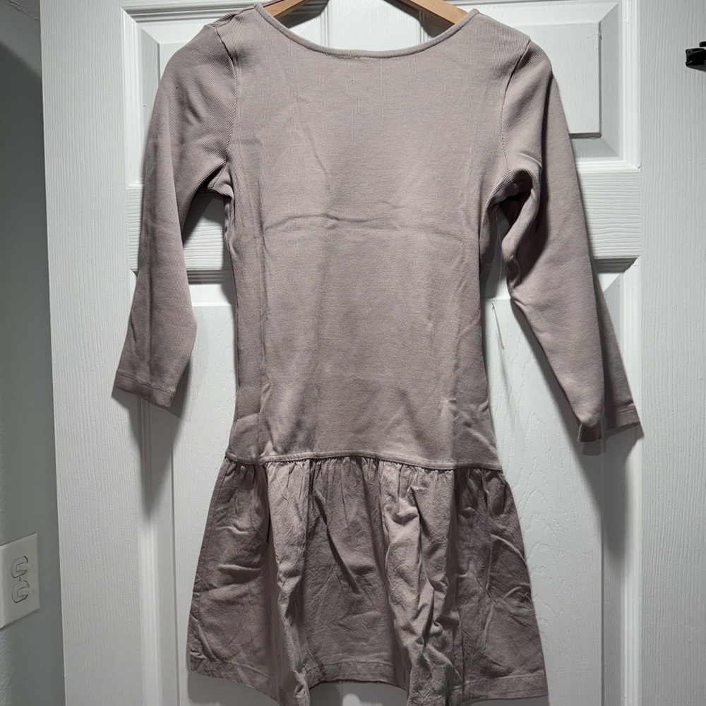 Free People Lavender Ribbed Long Sleeve Dress
